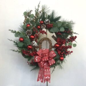 CH009 Christmas Wreath By Lavender and Lilacs Florist
